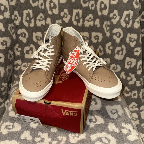 Vans Sk8-Hi Tapered Sneakers in 😍 Soft Leather 😍 Brown/Marshmallow 😍 New 🆕 - Picture 11 of 17